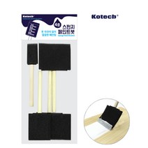 스펀지 페인트붓 4종세트 도색 붓칠 폼브러쉬, 1세트