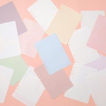 아르디움 DIY A5 6공 프리노트 내지리필 16종 04.하늘색 무지 내지, 1개, 04.하늘색무지내지