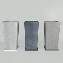 대형 고급인테리어 포인트 플라스틱 화분, 사각 포인트 플라스틱화분(기본받침), 블루