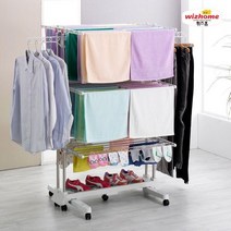 [위즈홈] 프리미엄 빨래건조대 6단 (더블라인), 상세페이지 참조