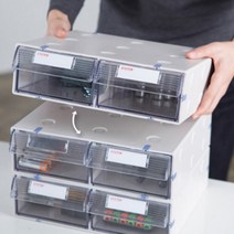 피스볼트 보관함 드라이버 수납통 대형 칸막이있는 투명한 서랍