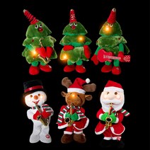 [콩순이미니펫샵] 댄싱트리 크리스마스 춤추는 산타 인형 캐롤나오는 장난감 틱톡 인싸템, 트리(기본)
