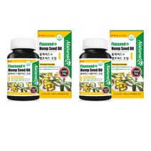 네추럴라이즈 플랙씨드 + 햄프씨드 오일 180캡슐 2박스 (12개월분), 2개