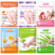 아가발6/7/8Packs 엑스 폴리 에이 팅 발 마스크 페디큐어 양말 각질 피트 데드 스킨 필링, [02] 6Packs O31