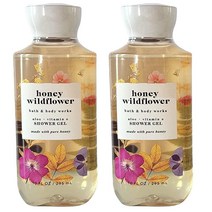 Bath and Body Works 허니 와일드플라워 샤워 젤 세트 여성용 283.5g 10온스 2팩