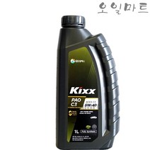 오일마트 KIXX PAO C3 5W40 1리터 킥스파오 합성엔진오일 DPF 가솔린 디젤, 1개