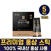 하루활력 프리미엄 6년근 홍삼스틱 골드 젤리스틱 대용량 패키지, 5개, 6년근홍삼스틱골드 대용량 x 100포
