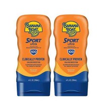 Banana Boat 스포츠 울트라 자외선 차단 로션 SPF 100 4 트윈 팩 바나나보트, SPF 100/Lotion, 2개