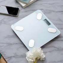 스마트 체지방 체중계 가정용 디지털 전자 피트니스 측정기 근육량 골밀도 몸매관리, 블루스카이