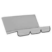 방수 정원 스윙 시트 교체 커버 3인용 스윙 쿠션 캐노피 스윙 시트 액세서리, 폴리 에스터 태 피터, 회색