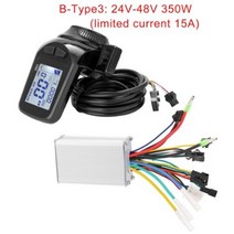 전기자전거 24v 48v36 60v 350w 컨트롤러 lcd 디스플레이 패널 스쿠터 모터 브러시리스 컨트롤러, b 24v-48v 350w 15a, 협력사