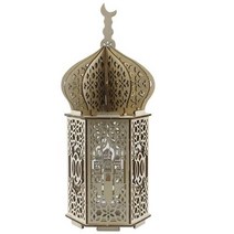 테슬라 호환 용품 꾸미기 Wooden Palace Ornament Ramadan Decoration For Home Aid Eid Mubarak Kareem Isla, A