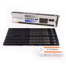 톰보우 4B연필 12p 500 지우개 1개, 1SET