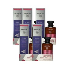 아피비타 여성 샴푸 250ml 토닉 로션 150ml Apivita Shampoing Lotion Contre la Chute des cheveux Tonic, 5팩