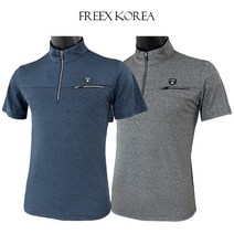 프릭스코리아 심플 반팔 집업 티셔츠 (남성 여름 등산복 골프복 작업복)