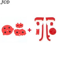 게임 보이 어드밴스 교체 키패드 용 JCD 버튼 및 액세서리 GBA D 패드 용 L R A B 전원 켜기 끄기, 03 Red and Red