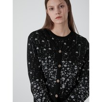 3여성)올리비아로렌 별메탈 자캬드 브이넥 가디건 VOBBCYF8141