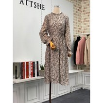 애티쉬 2021 봄NEW 플라워 주름원피스 BOP1R178