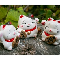 일본 복고양이 마네키네코 저금통 3종세트 - 행운의 복 고양이 냥코센세 일본고양이 손흔드는고양이 인테리어 소품 장식품 이자카야 소품 집들이선물, 마네키네코3종세트(+2000원)