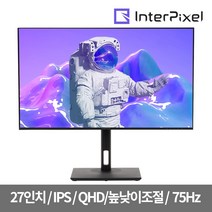 인터픽셀 IPQ2720 무결점 27인치 QHD 75Hz 평면형 IPS모니터 피벗 높낮이, IPQ2720(무결점)