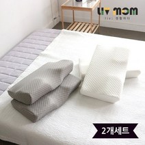 [리브맘]3D 메모리폼 누빔 경추베개 1 1, 그레이