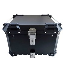 오토바이 배달통 배달박스 탑박스 자전거 사이드 알바 포장, 45L(실버) 테일 박스 + 블랙 후면 선반