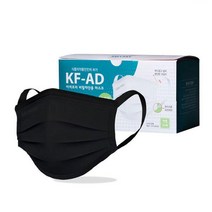 굿스 식약처허가 국산 KF-AD 정현기술 이어프리 비말차단마스크 50매 블랙 귀편한 귀가편한 숨쉬기편한 덴탈마스크, 이어프리(일회용)