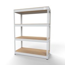 울트라랙 가로90x깊이40x높이120cm 4단 무볼트앵글 조립식앵글 선반 베란다선반 철제선반 가구, 백색