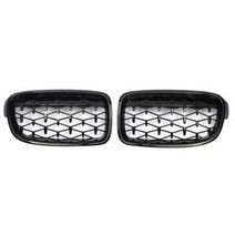 팰리세이드그릴 그랜져ig그릴 본넷덕트 벤츠세로그릴 자동차 hud 그릴망 Bmw 3 시리즈 f30 f35 f31 2012-2018 다이아몬드 스타일 레이싱 그릴 용 한 앞 24, 협력사, 글로스 블랙, 1개