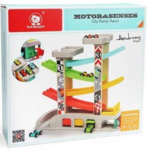 나무자동차 주차장 주유소 자동차트랙 남아장난감 5세