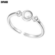 DFMEI 큐빅 반지 여성 다이아몬드 반지
