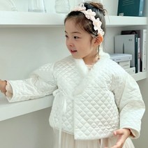 국산 유아 아동 여아 설빔 파티 한복 공주 누빔 자켓 배자 원피스 드레스 머리띠 세트