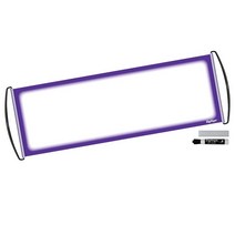 ZIPSIGN 드라이 이레이즈 배너 - 자체 롤업 24.1 x 68.6cm(9.5 x 27인치)까지 펼쳐짐 재사용 가능 휴대용 주머니에 적합 - 스포츠 콘서트 응원에 적, Purple Border Set