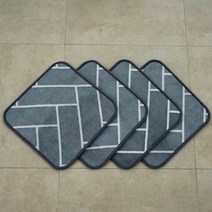 3D 헤링본 에어매쉬 방석 4장 45x45, 다크 그레이