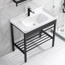 세면대 하부장 베란다 발코니 소형 간이 세면 세라믹, C타입 수전포함형