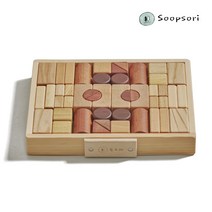 [숲소리] 블럭-천연블럭50P 원목 장난감 아기 교구 선물 36개월이상, 2) 단품+각인메시지 (배송메시지에 입력)