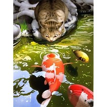 부귀재물 잉어 우드 직소퍼즐 동물 세로 행운 금전 상징 그림 300 500 1000조각 선물용 집중력향상 성인용 장난감, 11번