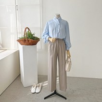 수키 프릴넥 모던 블라우스 1098573