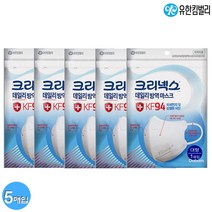 크리넥스 데일리방역 마스크 KF94 대형 흰색*1매입, 3+2