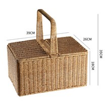 피크닉 라탄바구니 빵 과일 스낵 보관 바구니 등나무, R타입