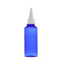 뾰족캡용기 30ml 50ml 60ml 75ml 80ml 100ml 오일병 염색약공병, 청색용기 원형 흰색캡, 1개