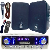 매장용 앰프 스피커 세트 SS-400P/DY-302 FM라디오/USB/MP3 멀티기능 탑재 - STM, 앰프+스피커2개+유선마이크