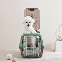 릿첼 강아지 고양이 이동장 이동가방 캐리어 캠핑 켄넬 더블도어, 캠핑캐리 M 더블도어 (다크브라운)