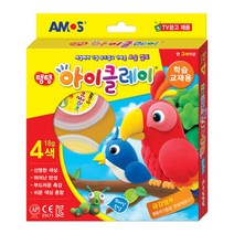 아모스 탱탱 아이클레이, 흰색,노랑,빨강,파랑, 1개