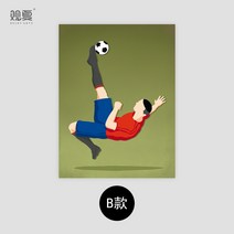 인테리어그림 여름 현대 심플 축구 원목 오리지널제작 운동 체육관 복도 캐릭터 남자 침실 벽 2594007388, 수입 원목 그림액자 -유자나무색 XR018-B 독립