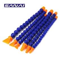 농업용 유압 호스 수동 압착기 호스 찍는 기계 Sanai 10pcs 300mm 플라스틱 유연한 파이프 물 cooing 14 38 12 냉각수 튜브 라운드 노즐 cnc 선반 기계, 스위치가 있는 플랫, 1-2 10pcs