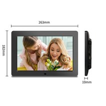 디지털액자 전자액자 전자앨범 LCD 사진 프레임 101 인치 HD 디지털 1024x600 초박형 LED 전자 앨범 홈 인, 03 Black 32G B_02 미국 플러그