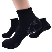 윌리엄리 남성 스포츠 도톰 바닥포인트 지그재그양말 3족묶음, 블랙