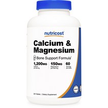 뉴트리코스트 칼슘 & 마그네슘 본 서포트 포뮬러 타블렛, 240개입, 1개