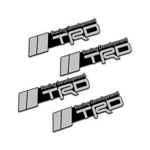 자동차 엠블럼 교체 크롬 Toyota TRD Prado rav4 Yaris hilux prius 용 4pcs avensis auris Corolla Camry 스피커 오디오 스테, [01] 4pcs